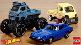 トミカショップオリジナル 日産フェアレディZ トミカタウン覆面パトロールカー・ホットウィール2024年6月 単品車両 マイティK・マツダ オートザム 渋い覆面に迫力のトラックが登場です！