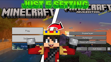 Top 5 Settings to Convert your MINECRAFT PE IN JAVA EDITION 🤩