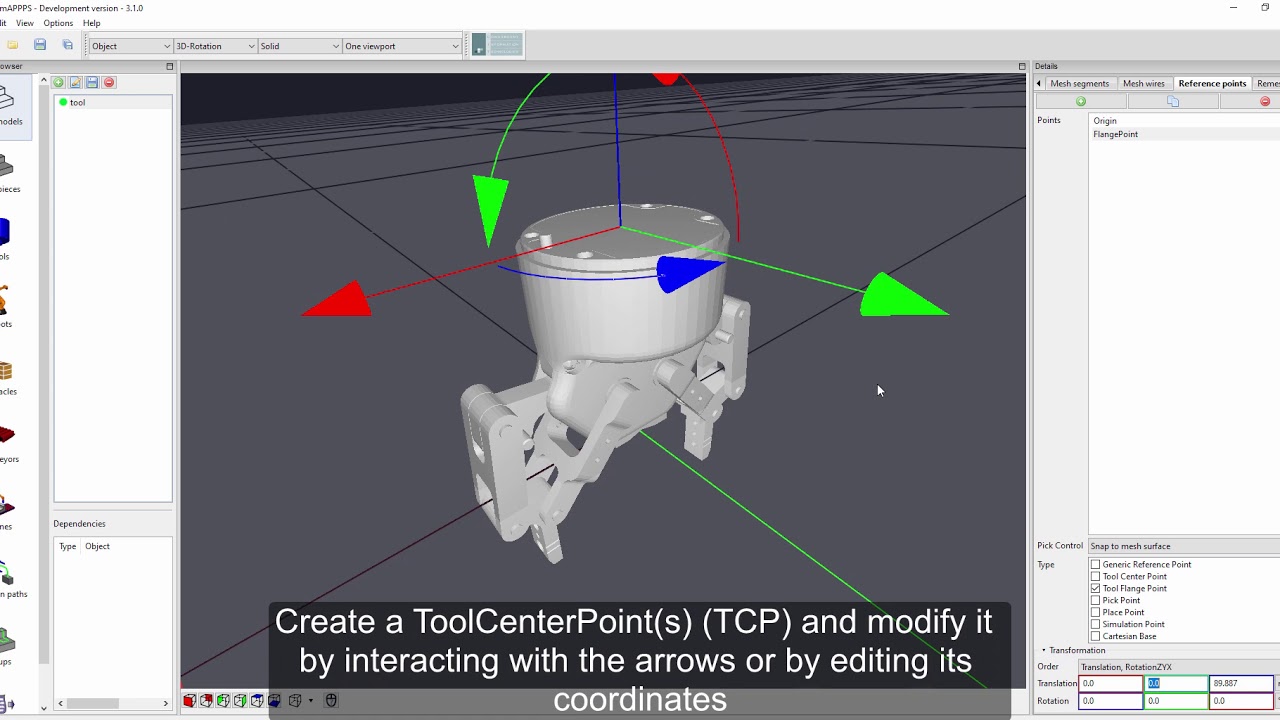 AUTOMAPPPS robot programming Chapter 1 sec. 1.3.: defining a tool - YouTube