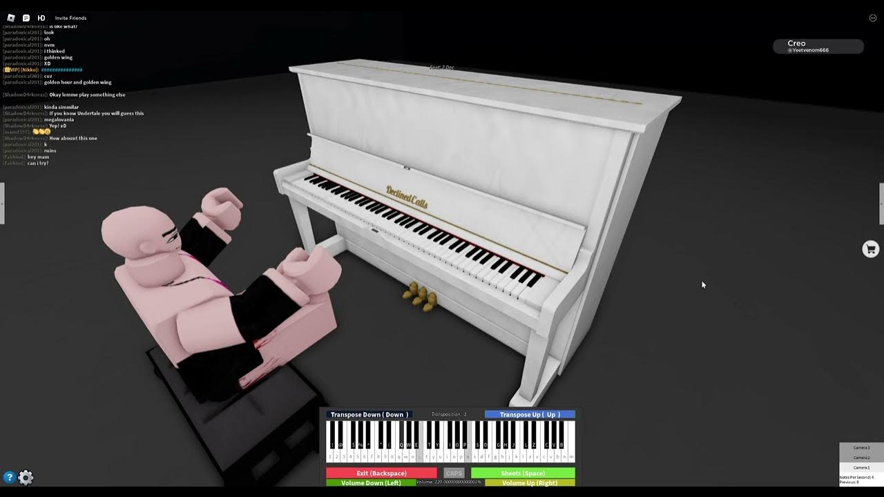 Undertale|His Theme|Roblox Piano Sheet - YouTube