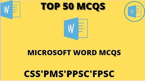 Top 50 MCQs Microsoft office (Word) / FPSC past paper most repeated mcqs