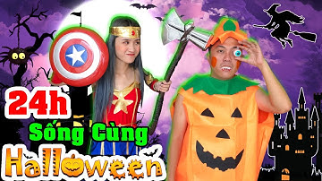 Thử Thách 24H Sống Cùng HALLOWEEN - Vê Vê Channel