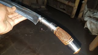 Cara membuat Gagang Pisau keren - Making Knife Handle #blacksmith #woodworking