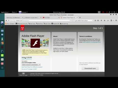 Cara Install Flash Player untuk Kali Linux 2.0 [Cara termudah]