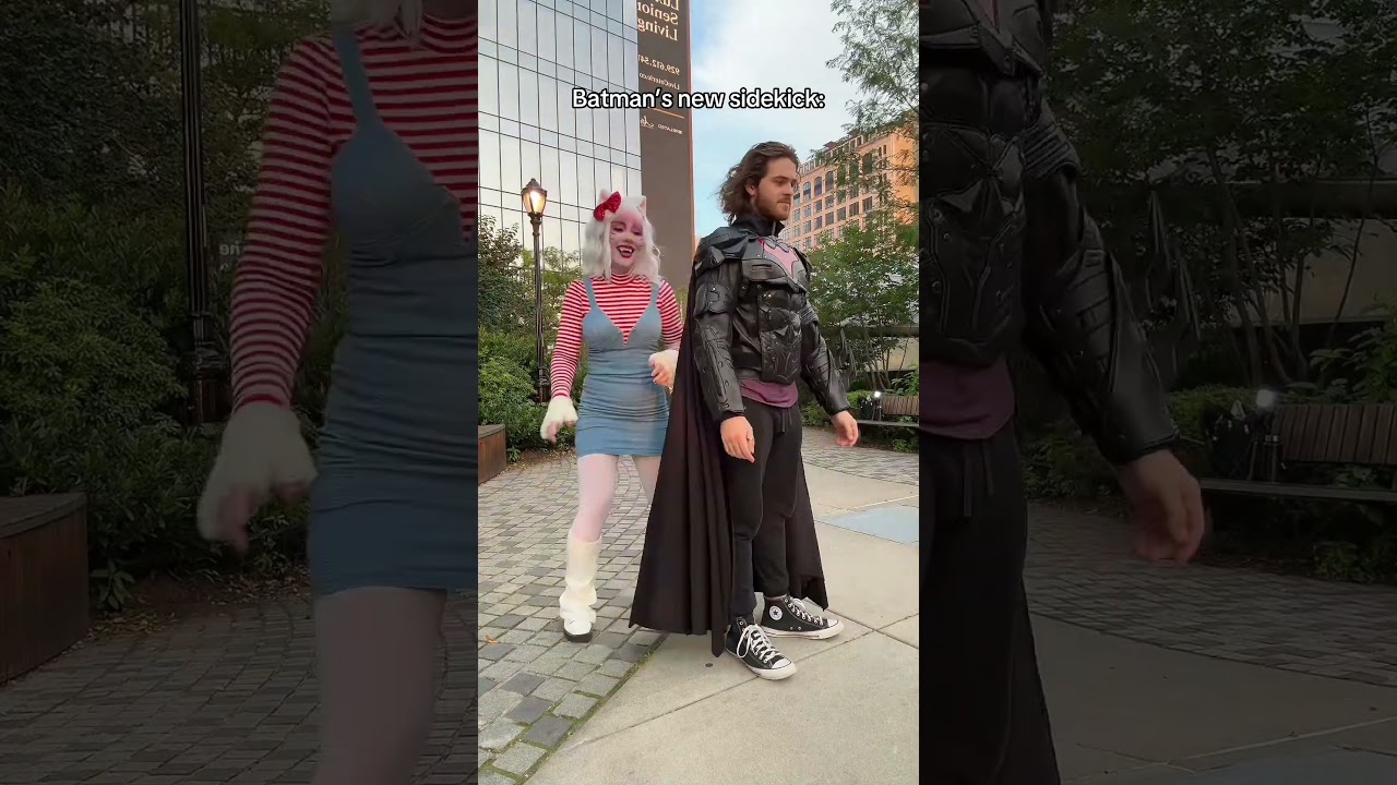 Hello Kitty is Batman’s New Sidekick‼️#batman #hellokitty #cosplay #cosplayers #hellokittycartoon