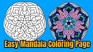 Mandala Coloring Page Colored With Relaxing Music Colored By Osman Mandalas World 112