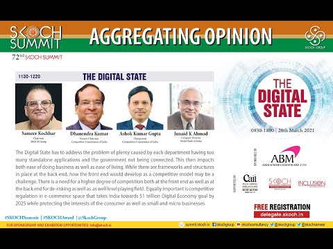 Panel: The Digital state at 72nd SKOCH Summit: The Digital State | 20th March 2021