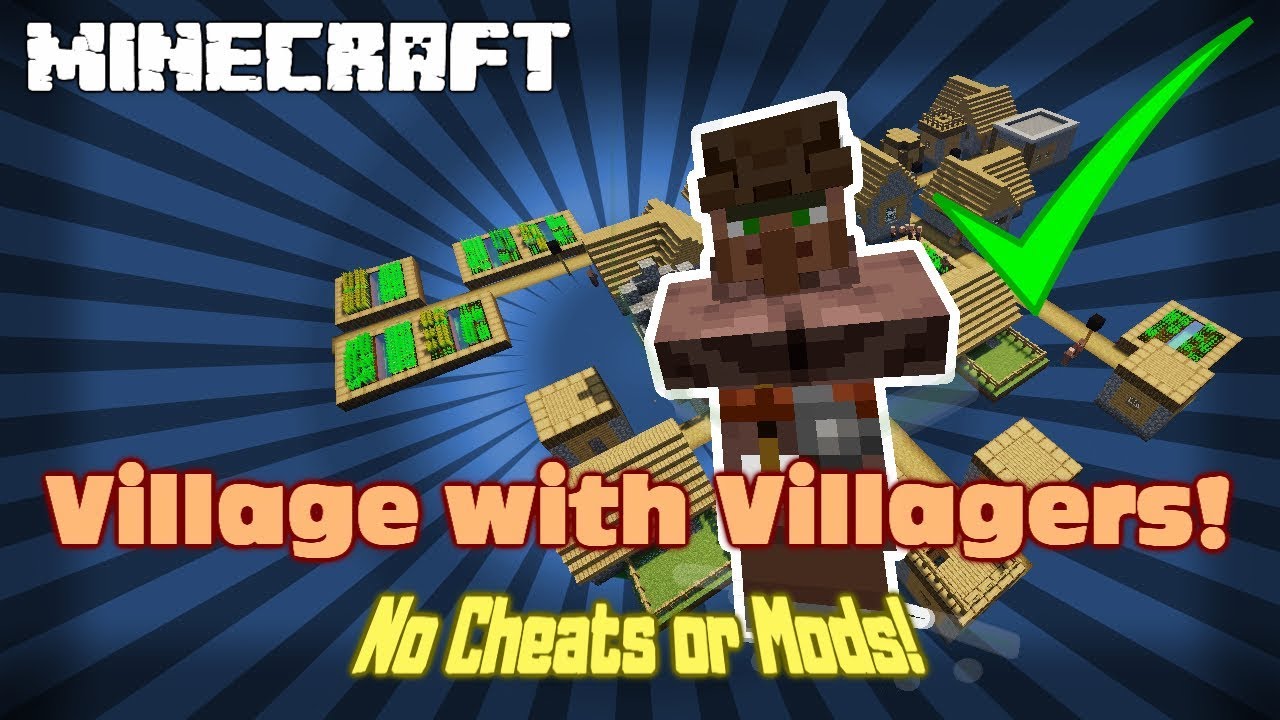 MINECRAFT | How to Make a Village with Villagers! (No Mods or Cheats ...