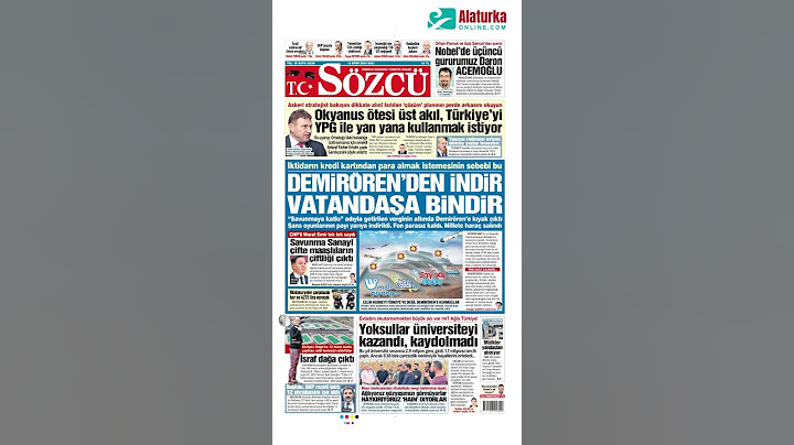 Sözcü Gazetesi 1. Sayfa - 15 Ekim 2024