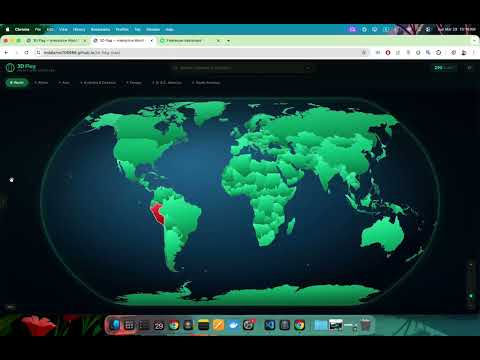 I Built a 3D Interactive World Map with Country Flags using JavaScript & D3.js