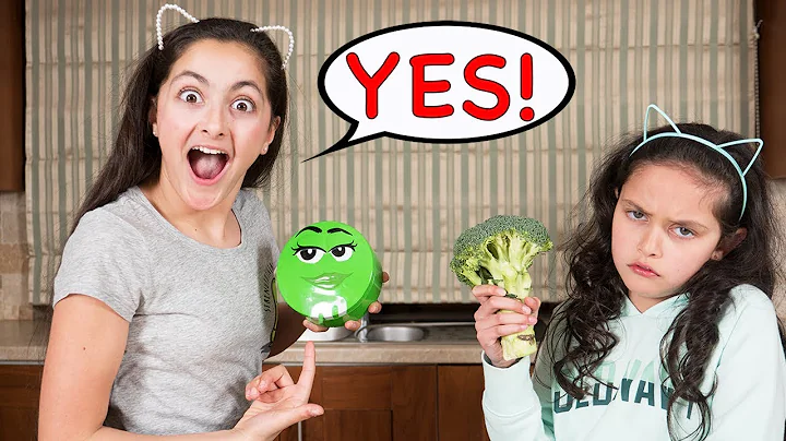 We only ate GREEN food for 24 HOURS challenge!!!