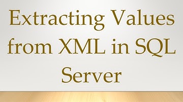 Extracting Values from XML in SQL Server