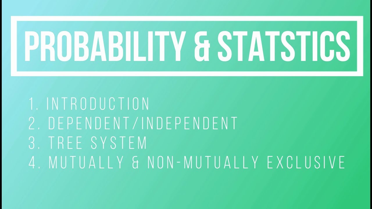 Road Map to Probability & Statistics
