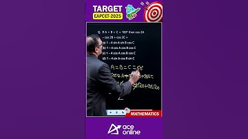 Target EAPCET 2025 Exam | #mathematics #trigonometry #previousyearquestions | #aceonline