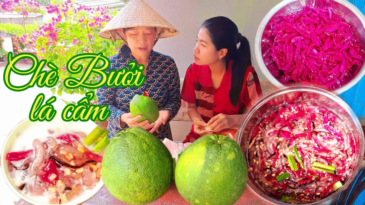 Cách nấu Chè Bưởi thêm màu lá cẩm vào vừa hấp dẫn vừa bắt mắt, ngon khó tả cả nhà thử chưa?