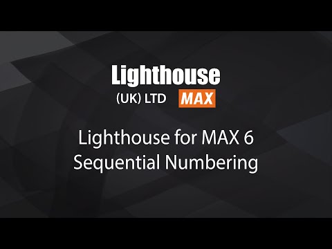 Lighthouse CPM-100 Sequential Numbering
