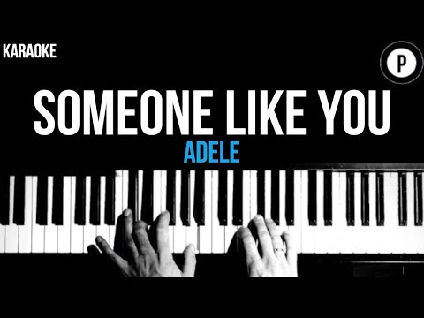 Adele - Someone Like You Karaoke SLOWER Acoustic Piano Instrumental Cover  Lyrics - YouTube