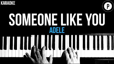 Adele - Someone Like You Karaoke SLOWER Acoustic Piano Instrumental Cover Lyrics