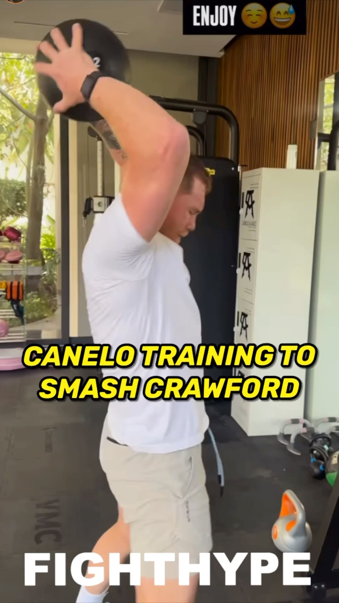 Canelo day after CRAWFORD \u0026 MAYWEATHER LINK UP begins training to SMASH
