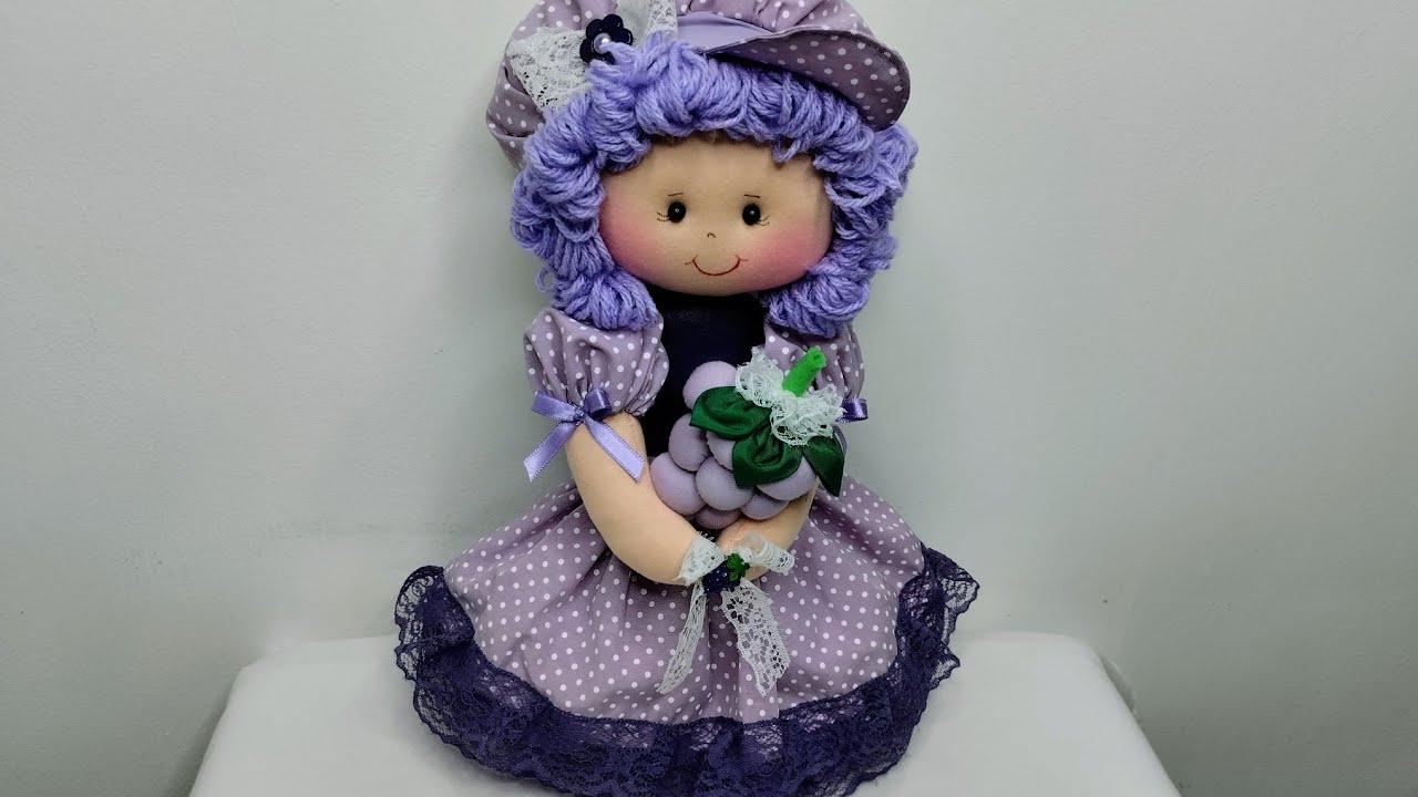 Boneca uvinha peso de porta passo a passo muito fácil e linda 