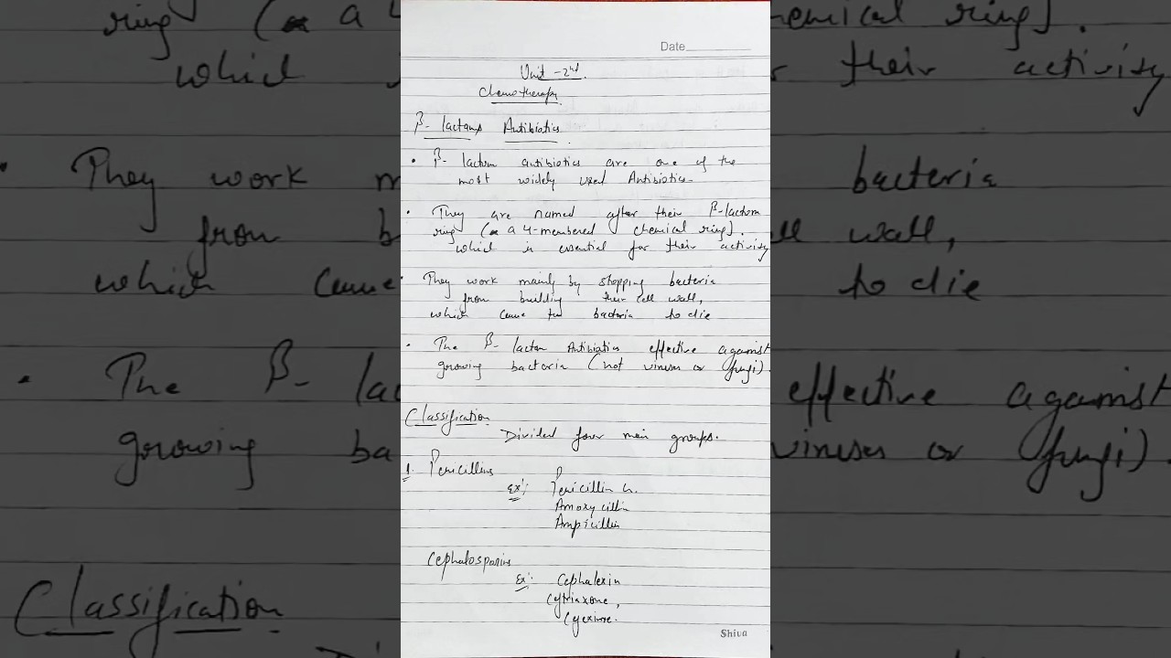 M Pharm 2nd semester notes pharmacology 2 unit 2nd # viralshorts 