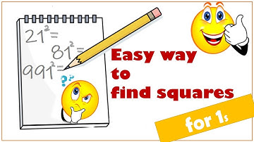 Easy and fast method to square numbers ending in 1