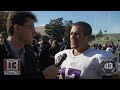 St. Thomas quarterback Dakota Tracy postgame