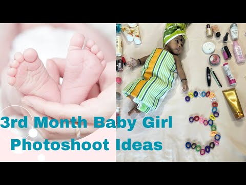 Makeup 💄Theam Photoshoot 📷|| Monthly Photoshoot Ideas || 3rd Month Baby 👼📷 || #babyphotography