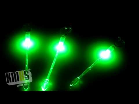 KNIXS LED Blinkie Rührstäbchen mit Löffel grün Herz 16:9