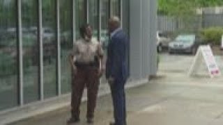 Senator Raphael Warnock casts ballot for primary
