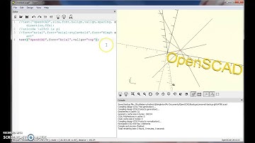 OpenSCAD text command