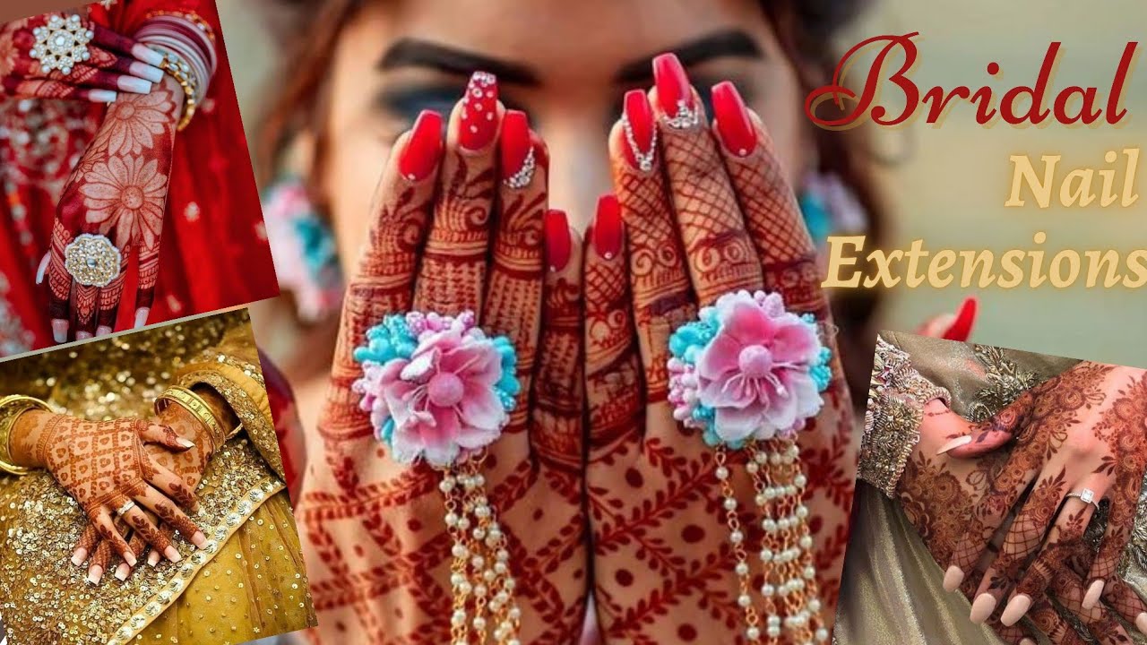 Buy Secret Lives Acrylic Press on Designer Bridal Artificial Nails Extension  Red Color and Silver 3D Bow Red and Silver Crystals Design 24 pcs Set with  Glue Sheet Online at Best Prices