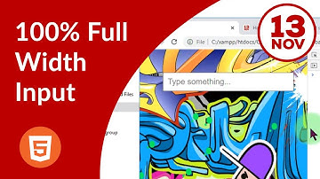 How to make a full 100% width HTML5 input