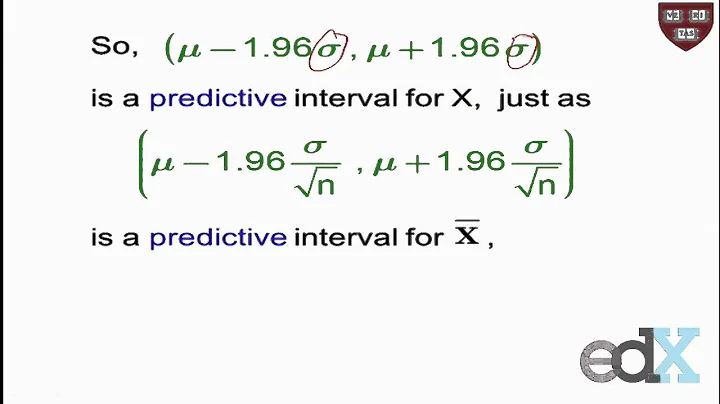 Week 5 : PREDICTIVE VS. CONFIDENCE INTERVAL