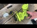 Как снять намотавшуюся веревку с триммерной головки Ryobi OLT1831H