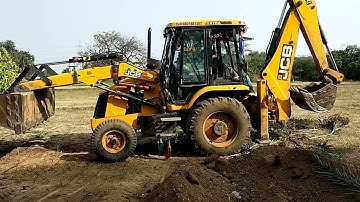 JCB 3dx Backhoe loading mud in Swaraj tractor Video Part-19 || Actor hub