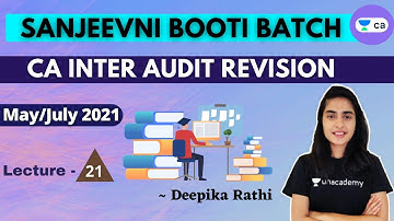 L21: Sanjeevani Booti Batch | CA Inter Audit Revision | May 21 | CA Intermediate | Deepika Rathi