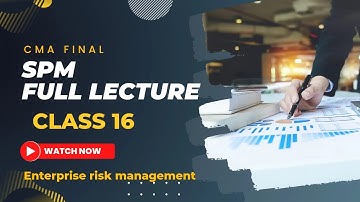 SPM || CLASS 16  || CMA FINAL || CHAPTER 4 || RISK MANAGEMENT ||