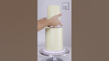 HOW TO STACK TWO TIER CAKE #cake #cakedecorating