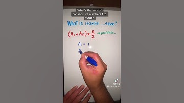 What’s the sum of all consecutive numbers from 1 to 1000?