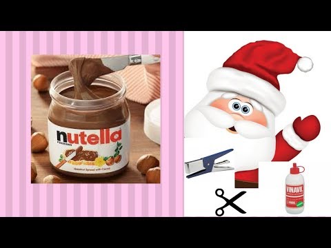 Babbo Natale 4 Nutella.Riciclo Creativo Barattoli Della Nutella A Natale Youtube