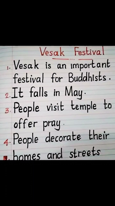 Vesak festival essay |English essay