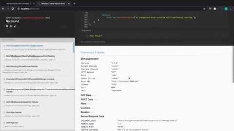Using Whoops with Slim 4