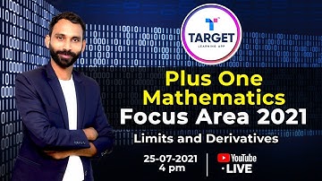 Plus One Focus Area 2021 | Limits and Derivatives | Mathematics | Shahas Sir
