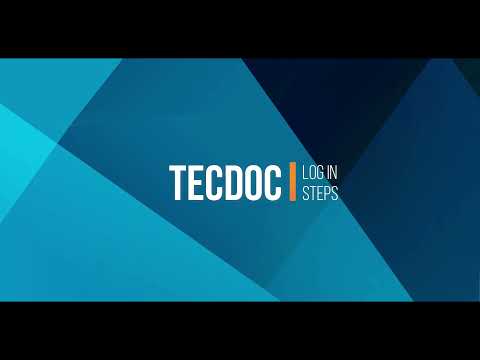 Tutorial - Login steps | TecDoc Catalogue