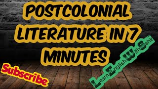 Introduction to Postcolonial Literature by Shehzad Ahmed Sahir