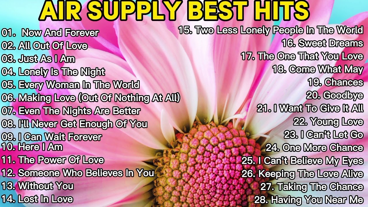 Air Supply Greatest Hits  The Best of Air Supply Nonstop Playlist