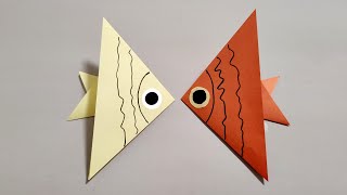 折纸《小鱼》手工教学 折纸《小鱼》手工教学
