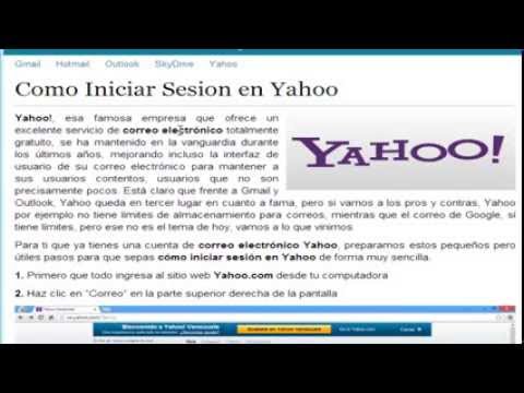 Como Iniciar Sesion en Yahoo