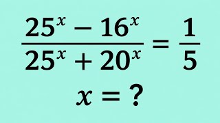 Brazil | A Nice Math Olympiad Exponential Equation | X= 